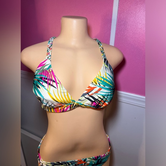 Tropical Print Women's Bikini Set - Picture 2 of 7